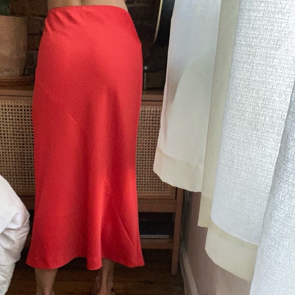 NWOT MM6 Maison Margiela Red Slip Skirt - Picture 6 of 8